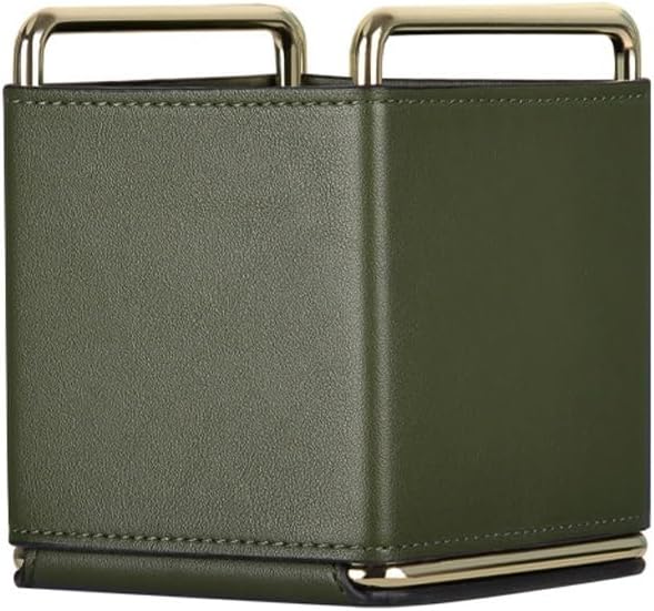 Leather Desktop Organizer Office Pen Holder Remote Control Makeup Brush Bucket Scandinavian Ornaments Sundries(C)