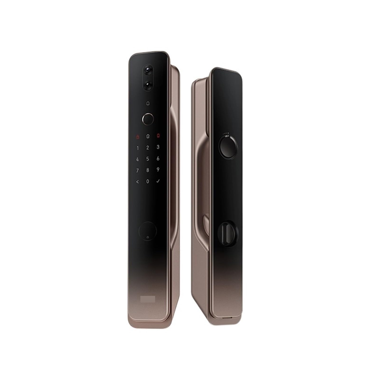 KemeNg KemeNg Automatic Cat Eye Smart Door Lock H100 Zigbee/Body/Light Sensor NFC Bluetooth Fingerprint Unlock Via Homekit & Amp; Aqara App (Color : Door thickness40-80)