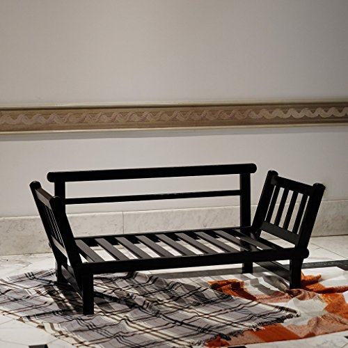Cambridge Casual Solid Wood Brion Futon Daybed, Black/Ivory #TOP5