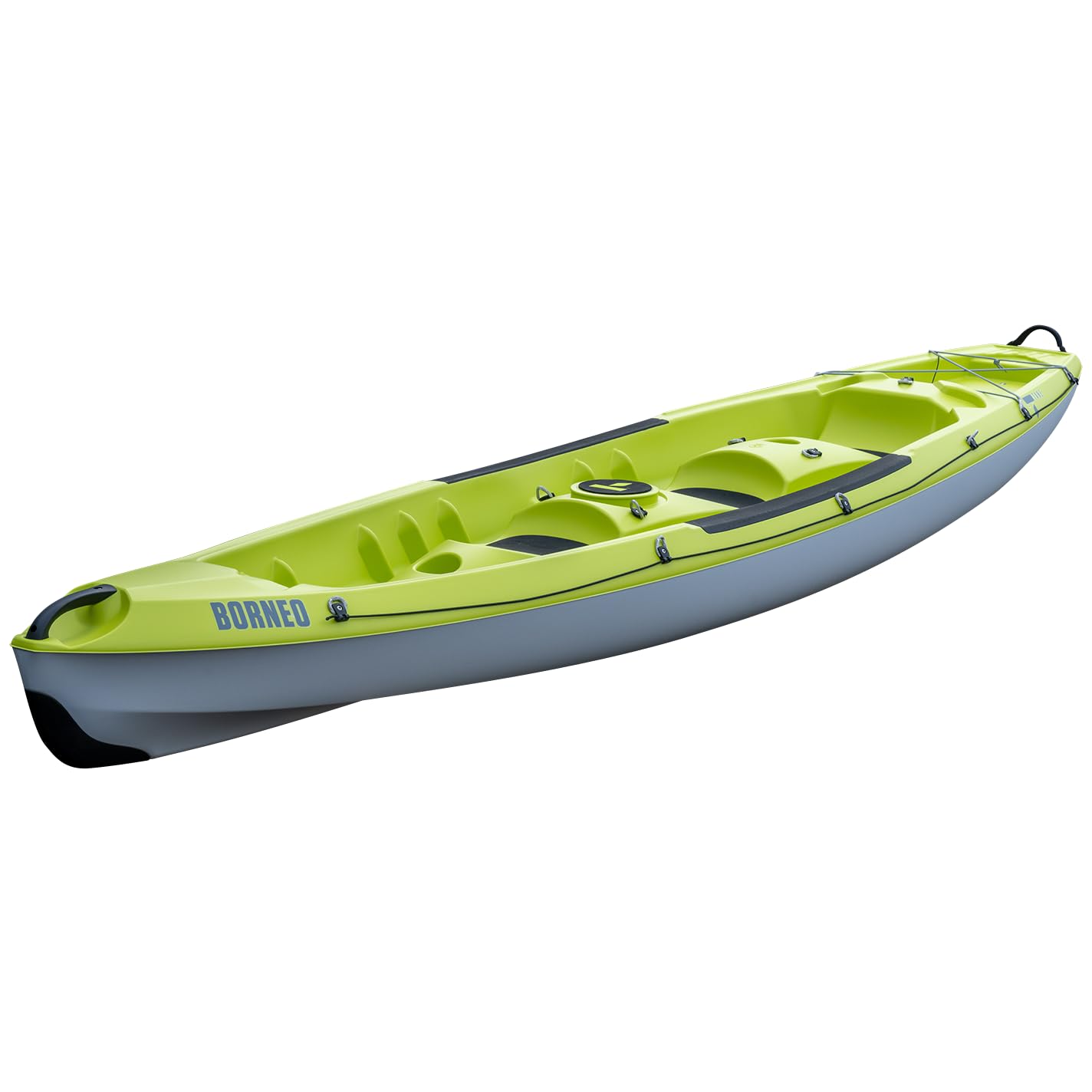 Canoa Rigida Borneo Pack Lime/Grey 112844 + 2 Pagaie Touring-1 Fissa + 2 Schienalini Standard TAHE / Bic Sport