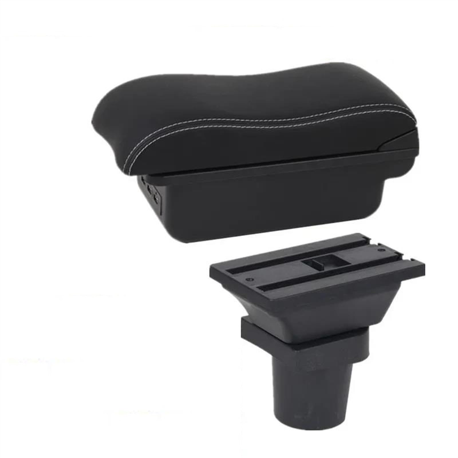 NOHEEU Car Armrest Special Storage Box Modification Parts For Yaris 3 For Hybrid For Vitz(B2 white line 3USB)
