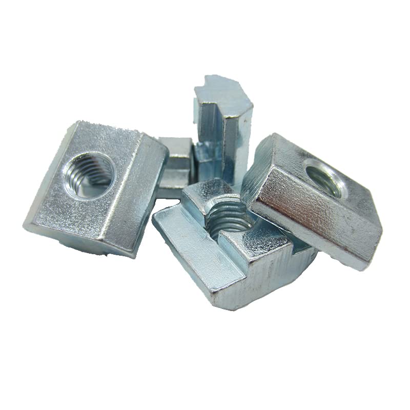 Mechanical Equipment Fasteners,Rectangular Nuts,M3 M4 M5 M6 M8 M10 T Block Square Nuts T-Track Sliding Hammer Nut for Fastener Aluminum Profile 2020 3030 4040 4545-4040-M5-20PCS (Size : 4545-M10-20PC