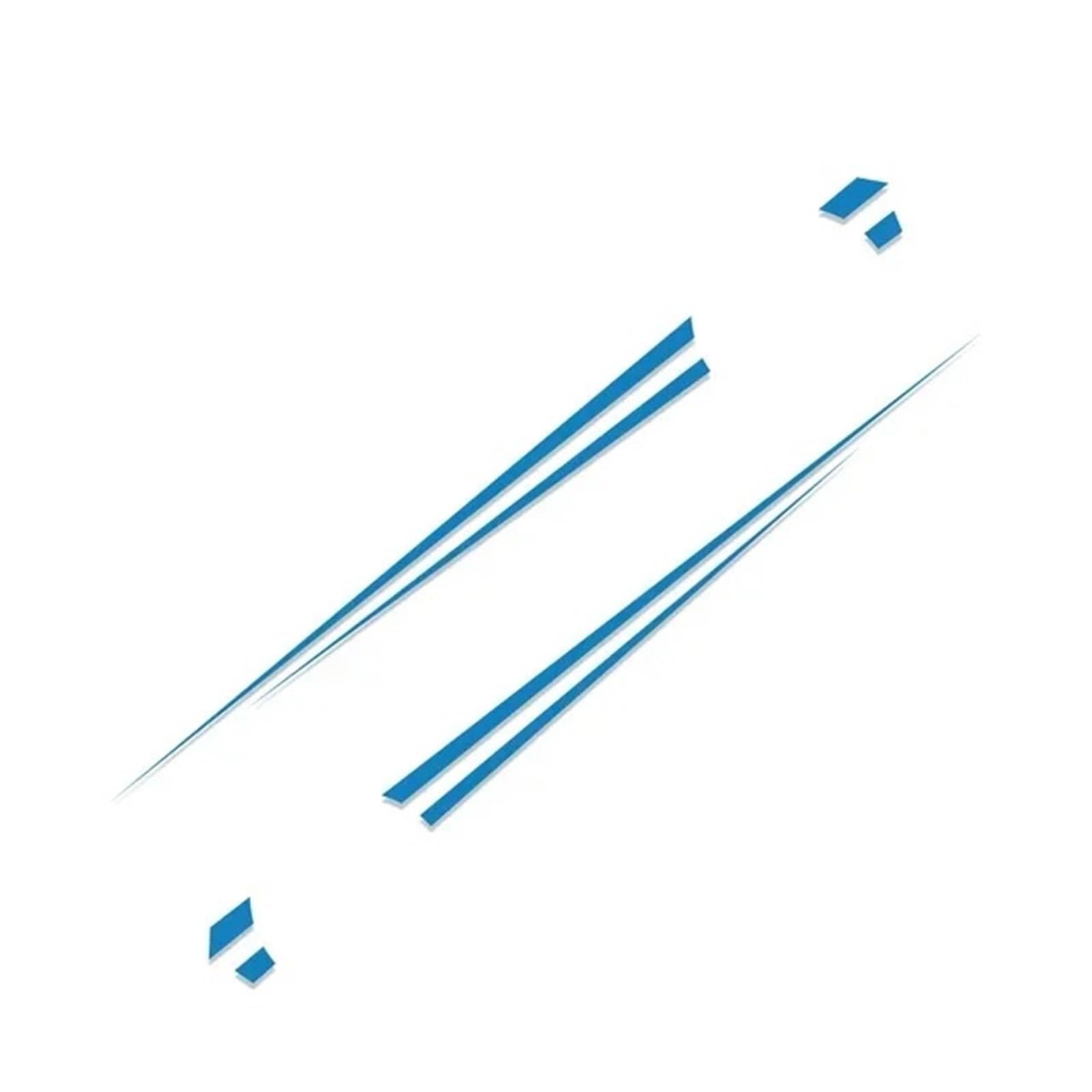 2 szt. Naklejki samochodowe DIY Dekoracja Sporty Wyścigowe Stylowa naklejka z długim bokiem w paski Akcesoria tuningowe Auto(Blue)