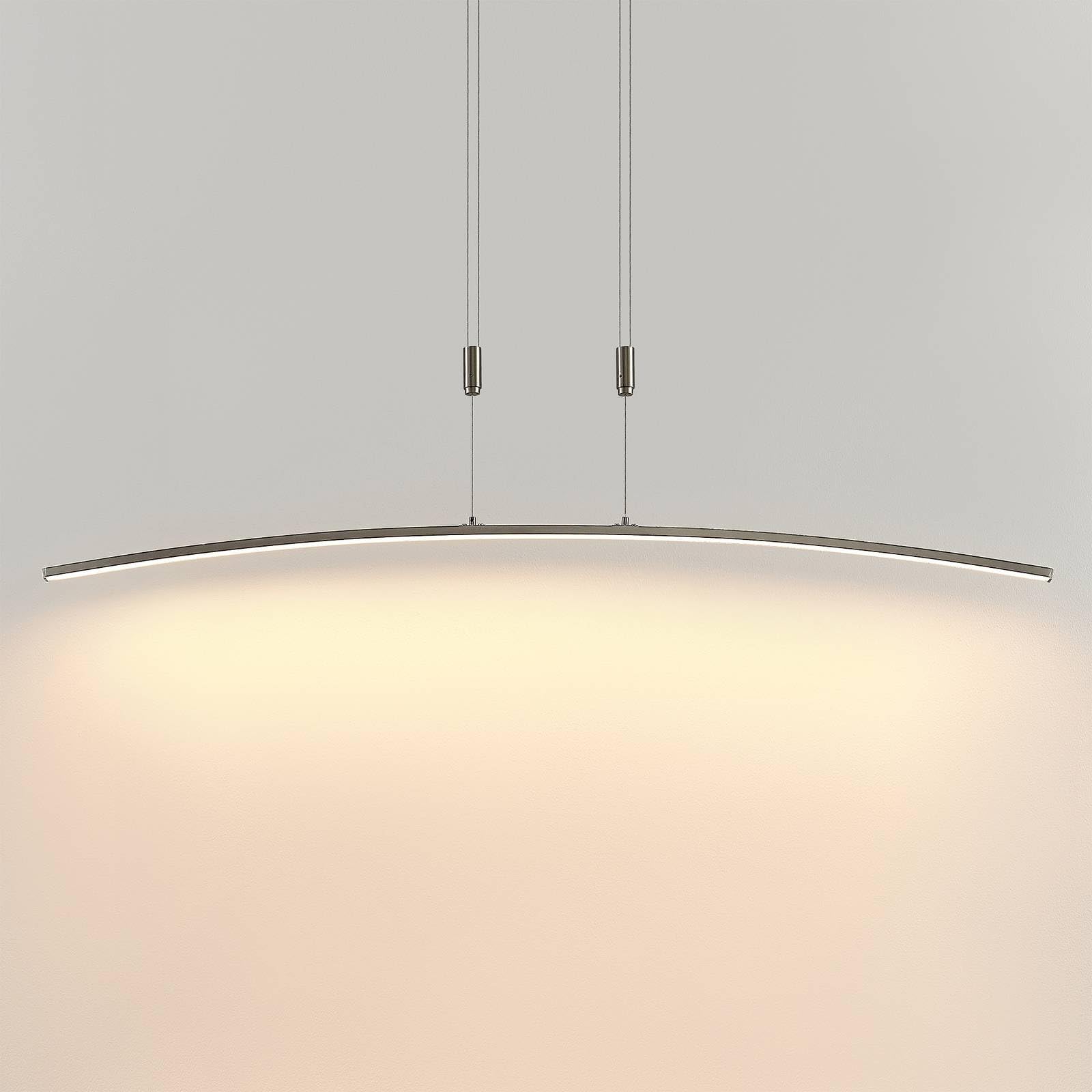 Lindby LED Phillie dimmbar (Modern) in Alu aus Metall (1 flammig,) Wohnzimmerleuchte