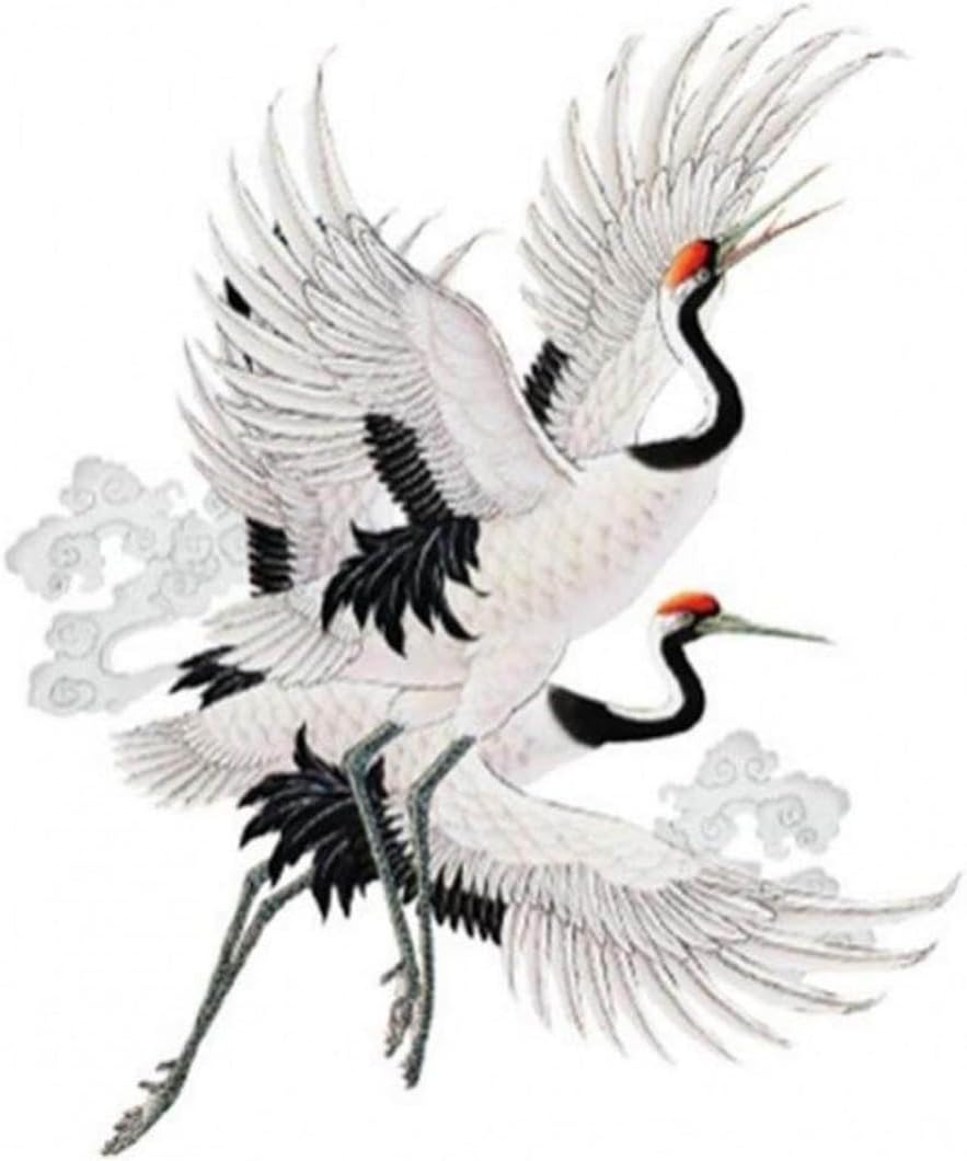 Patch Embroidery Patch Chinese Crane Iron Bird Applique Fabric Adult Clothes Jeans Jacket Backpack