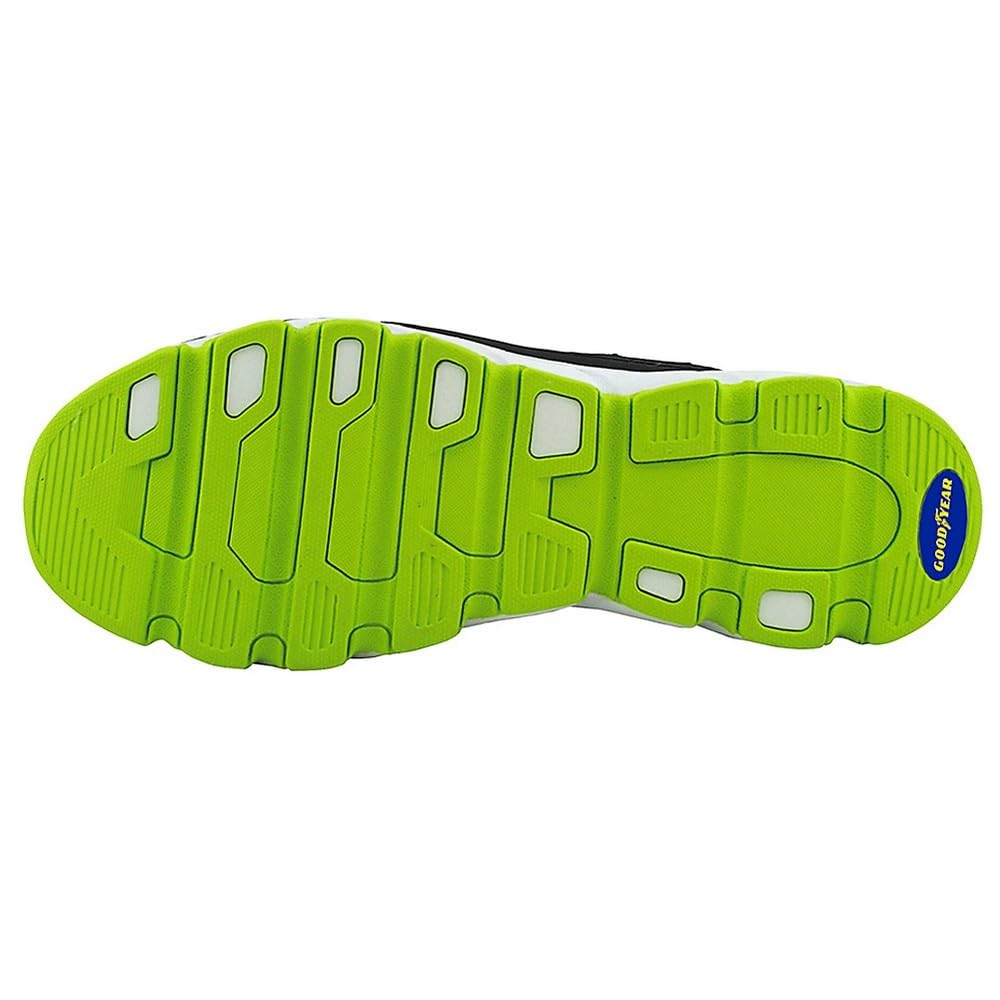 Goodyear Männer Frauen Unisex Arbeitskleidung Sport Comfort Sole Composite Metal Free Safety Toe & Midsole Arbeitssicherheit Trainer S1P SRA, Schwarz / Grün, 41 EU