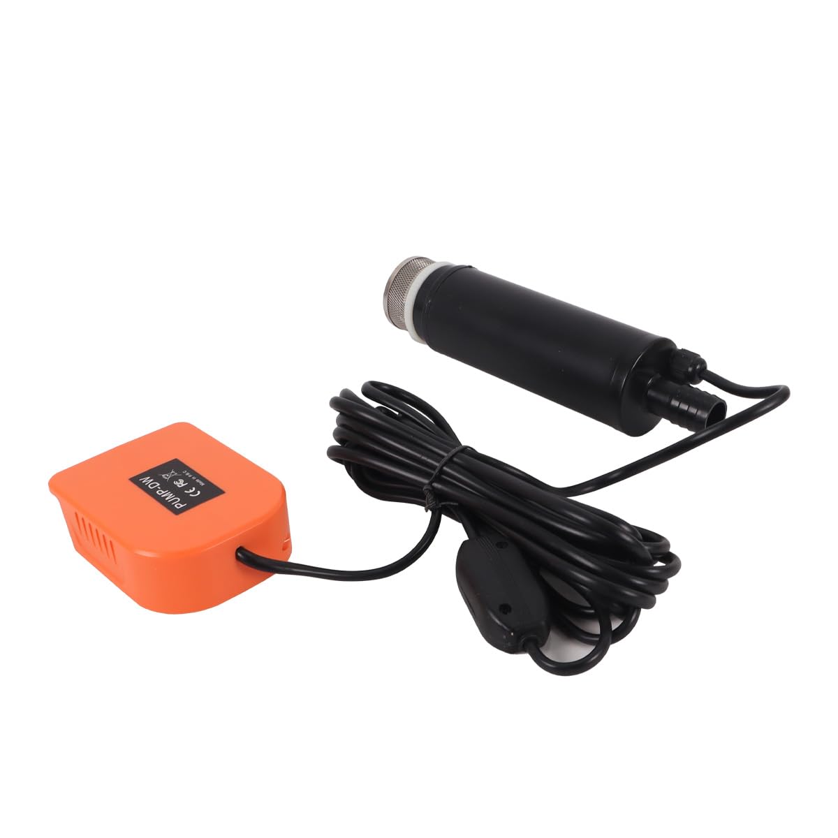 Pompa di trasferimento dell'acqua autoadescante arancione, pompa dell'acqua senza fili da 635 GPH per piscina, laghetto, cantina, giardino, aree allagate (batteria non inclusa)