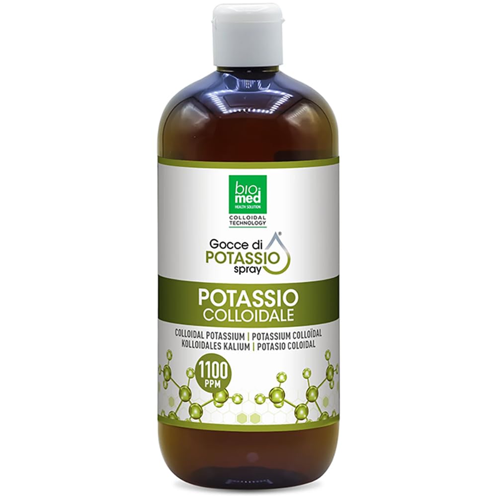 Gocce di Potassio Colloidale 1000 ppm Biomed flacone da 500 ml