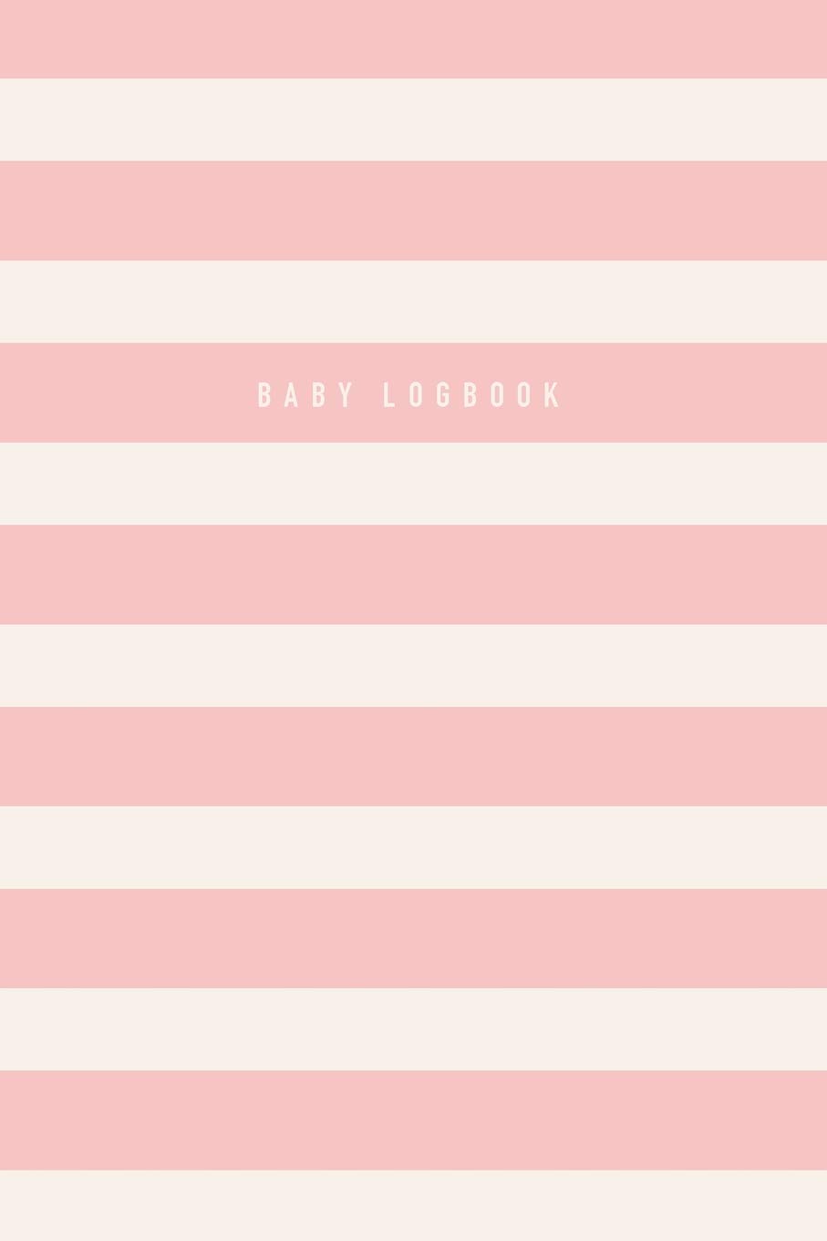 Baby Logbook: Peach Stripe Tracker for Newborns, Breastfeeding Journal, Sleeping and Baby Health Notebook