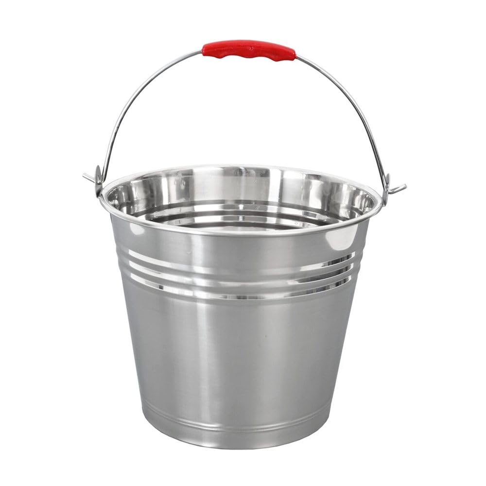 Orion Stainless Steel Bucket 10 L with Carry Handle