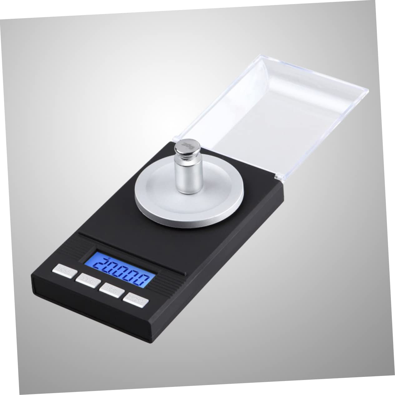 PRETYZOOM 100g Mini Electronic Jewelry Scale Precision with Calibration Weights Compact Scale for Accurate Weighing of Diamonds and Black