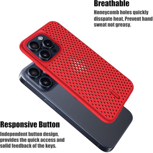 Image of amazon basics Basic Case for Apple iPhone 15 Pro (Silicone Red)