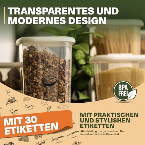 Viwares Vorratsdosen mit Deckel Luftdicht, 12er Vorratsbehälter Set – Ansicht 3