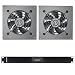 PROCOOL AVX-280T-1U Silent AV cabinet cooling fan system / 1U Rack Mount Temperature Controller/Auto Speed control fans with mounts