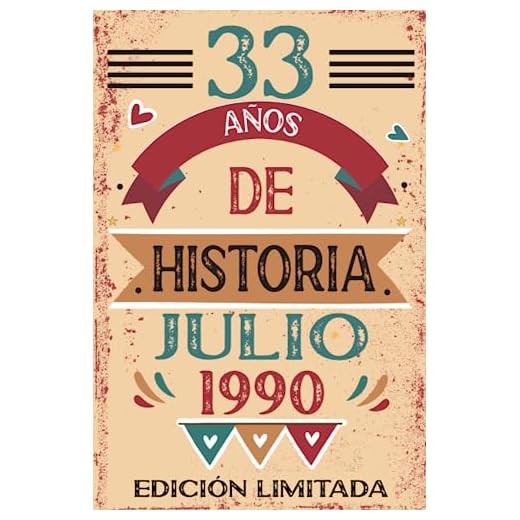 33 Años De Historia Julio 1990: Libro de visitas, cuaderno, 110 páginas de felicitaciones, idea de regalo, regalo Para la esposa, novia, mujer, La madre
