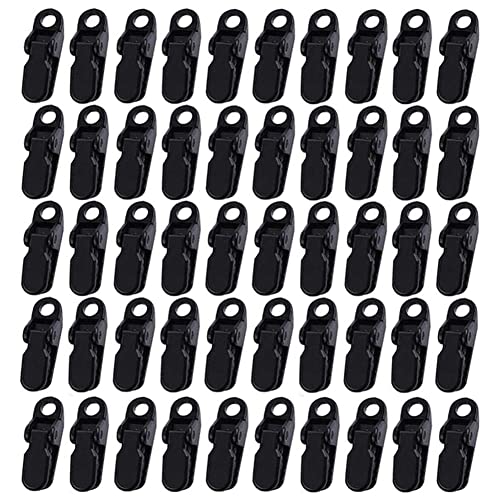 Hbaebdoo 100Pcs Tent Awning Canopy Tarp Canvas Clip Snap Gripper Trap Tighten Tool Outdoor Camp Kit
