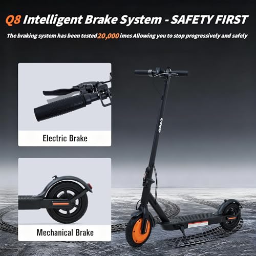 QnQ Electric Scooter, Powerful 500WPeak Motor, Max28Miles