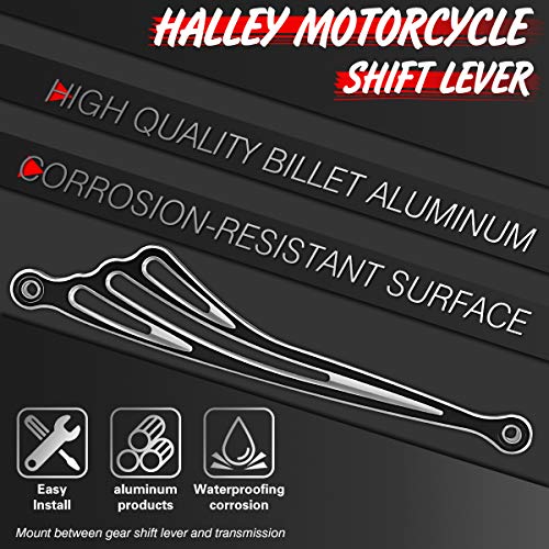 KATUR Motorcycle Wing CNC Black 31CM Gear Shift Lever Shift Linkage for Harley Trike Model Touring Road King Softail 1984-2015 2016 2017 - Thumbnail 4