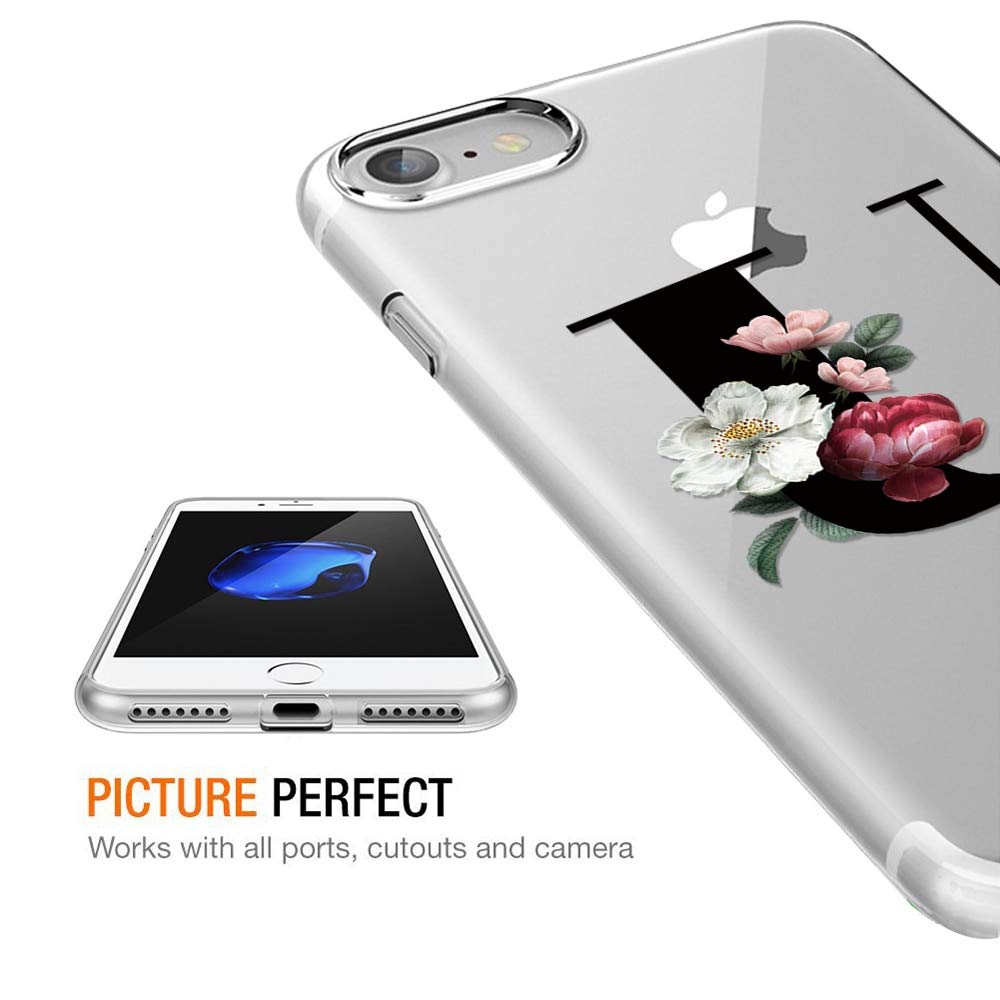 Captor Cover Trasparente per iPhone SE 2020 2022 5G / iPhone 7 / iPhone 8, Custodia TPU in Silicone Flessibile Morbida e Sottile, Alta Qualità con Bordo Rialzato per Schermo e Protezione Fotocamera