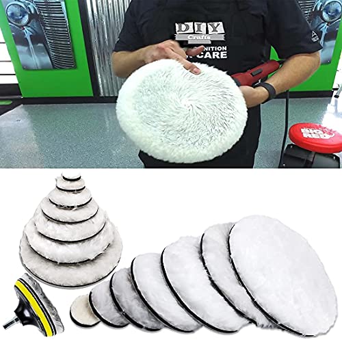 Image of DIY Crafts 4x, 7 inchinch Density Fur Flet Pad Only, Density Fur Flet Pad Only For Your Kit Buffing Pad Wool Pad Felt Pads Universal Drill Adapte(4x, 7 inchinch Density Fur Flet Pad Only)