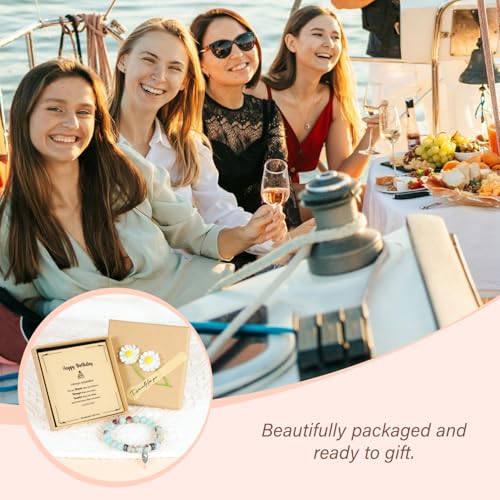 Appreciation Gifts for Her, Natural Stone Heart Tree of Life Bracelet for Women, Inspirational Bracelet for Mom, Grandma, Sister, Unique Gifts for Birthday Thanksgiving Christmas4