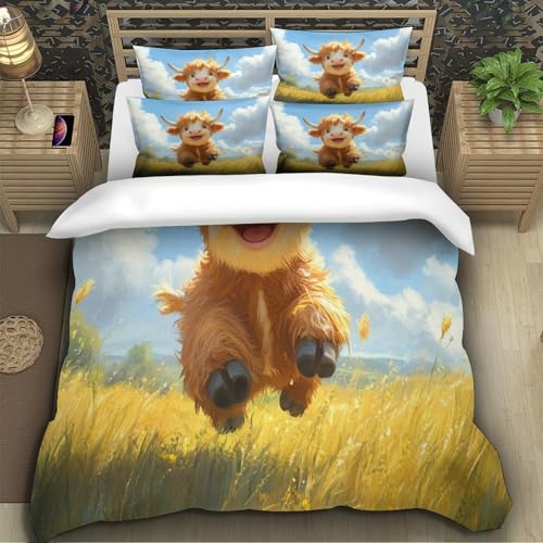 Housse de couette microfibre résistante avec fermeture éclair pour lit King anti-plis - 5