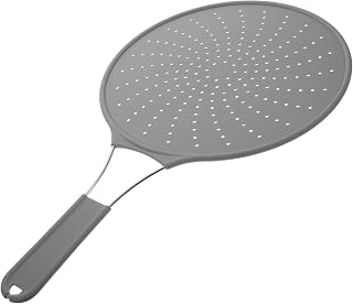 Silicone Oil Splatter Screen with Long Handle Mesh Frying Pan Cover for Kitchen Safety Grease Splash Guard Lid Easy to Hang and Store Multifunctional Oil Filter Net Random Color