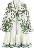 Comfortable & Breathable Material: Crafted from lightweight, soft fabric, this long-sleeve dress ensures comfort during breezy spring days or tropical getaways. The relaxed fit and breathable material allow for easy movement, making it ideal for expl...