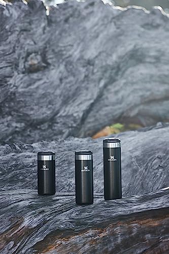 Image of Stanley AeroLight Transit Bottle 16 oz | Locking Drink Through Lid | Leak Resistant Water Bottle or Coffee Travel Mug | Lightweight Insulated Stainless Steel | BPA-Free | Black Glimmer