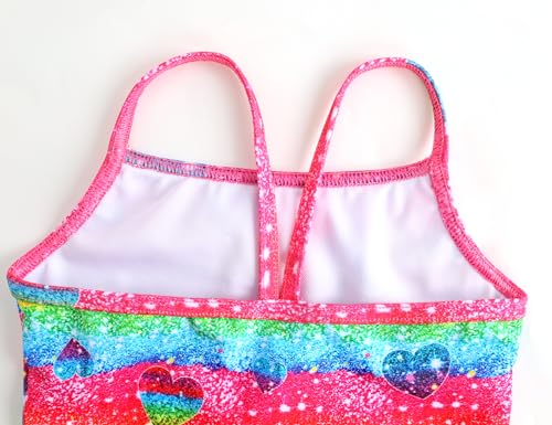 Image of TENVDA Girls One Piece Swimsuits Sport Halter Swimwear Beach Bathing Suit