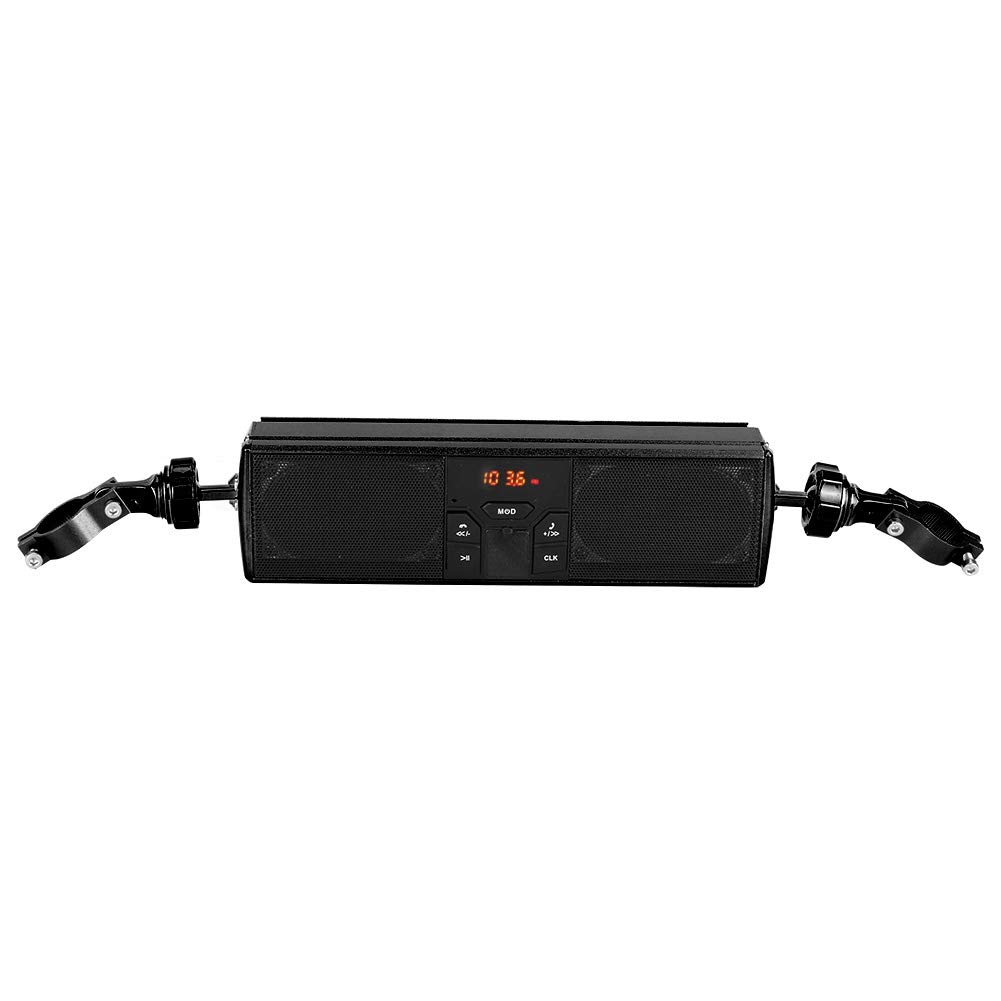 Dioche Wodoodporny System Stereo do Motocykla Modyfikacja Motocykla - System Przesuwania i Dźwięku dla Motocykli - Obsługuje USB, kartę Pamięci i Sterowanie (BLACK)