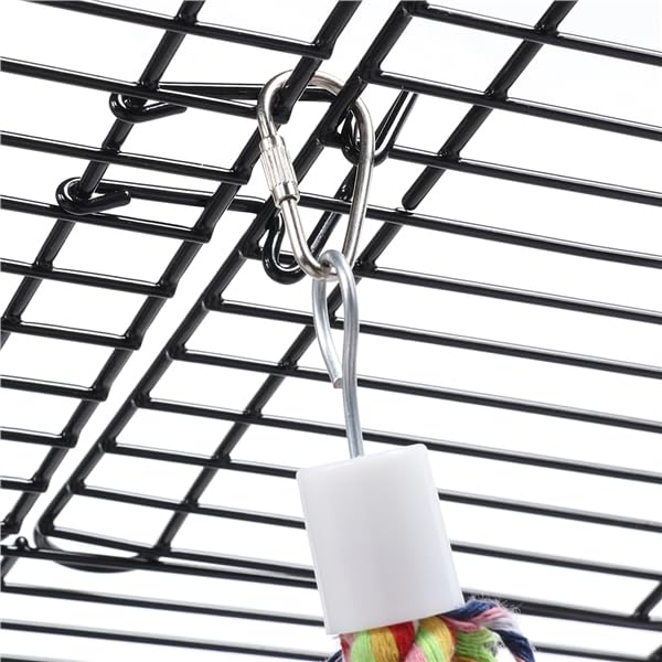 Yaheetech Cage à Oiseaux 40 x 40 x 58 cm Toit Ouvrant pour Canari Calopsitte Conure