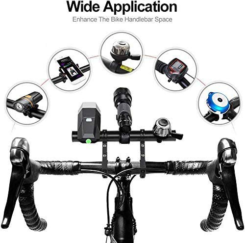 image for Wisdoman Bicycle Bike Handlebar Extension Bracket Flashlight Mount Ext