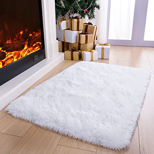 Best White Furry Rug Background