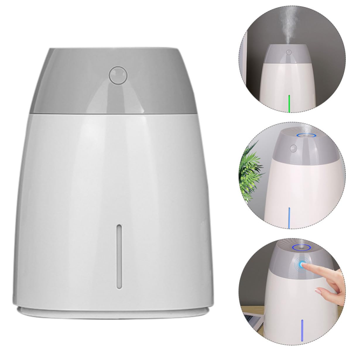 Umidificatore e Rifornimento Acqua in Abs Silenzioso Grande Capacità 800ml Funzione Idratazione Pelle per Casa e Ufficio
