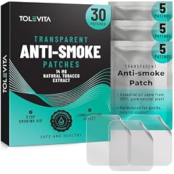 TOLEVITA Anti- Smoke Herbal Patches Transparent 14 mg | Quit Smoking Patches to Help Reduce Cravings | Herbal Stop Smoking Aid for a Healthier Lifestyle - 30 Patches