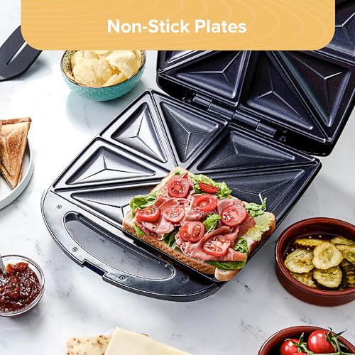 Quest 35990 4 Portion Non-Stick Toastie Maker/Easy to Clean/Student Essentials for University Kitchen - Image 5