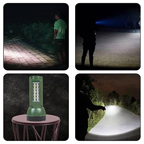 Image of Long Range Search Light 50 Watt Waterproof Led with 24 Big Sparkle Side Led Torch (Green, 8 cm, Rechargeable) D.P 7323 B