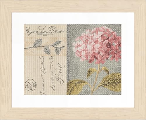 Lanarte Zählmusterpackung Hortensien Counted Cross Stitch Kit: Hydrangea, 28 x 20cm, N