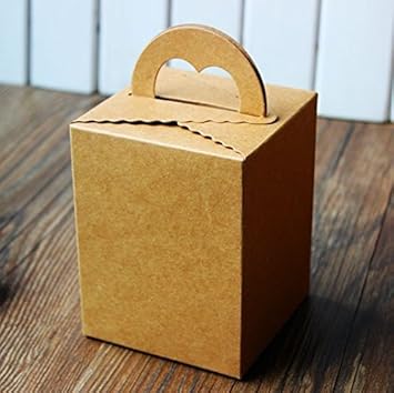 Generic Heart Kraft Hand Cake Box, DIY Gift Box, Cookie Boxes, Biscuit Boxes 9. 5x9. 5x12cm 30pcs/lot