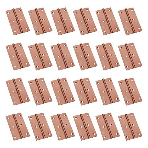 Image of Atlantic Window Door Hinges 3 Inch x 16 Gauge /1.7 MM Thickness, Premium Stainless Steel Welded Head, Rose Gold Finish, Pack of 24 Pcs