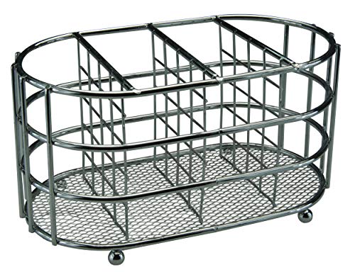 apollo THE HOUSEWARES BRAND Apollo Chr Cutlery Caddy Oval, Multi-Colour, 20x10.5x10.7, Metal, 5661