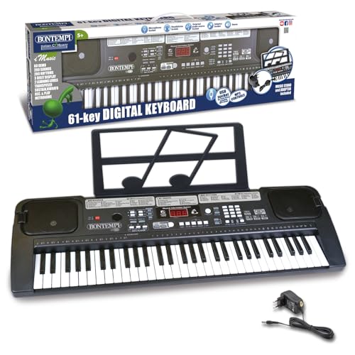 Bontempi 6110-Clavier numérique 61 Touches Moyennes DO, 16 6110, Noir, 70 x 23 x 7 cm - Les Beatles, Paul McCartney, John Lennon, RIngo Starr, George Harrison Bontempi 6110-Clavier numérique 61 Touches Moyennes DO, 16 6110, Noir, 70 x 23 x 7 cm – Image 4