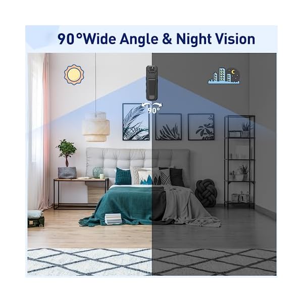 L7 HD 1080P Body Worn Camera，OTG Function, 256GB Memory, Motion Detection, Infrared Night Vision, Loop Recording, Automatic Save, 8-10 Hour Recording,Law Enforcement Investigation, Meeting - Image 4