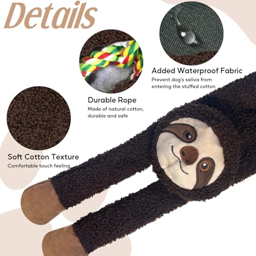 Hundespielzeug Kleine Hunde - Langlebiges Welpenspielzeug Kauspielzeug Hund Spielzeug Plüsch Kuscheltier Dog Toys Intelligenz (Faultier B)