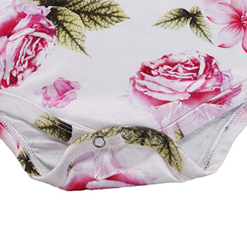 Conjunto de roupas para bebês recém-nascidos, manga curta, floral, vestido de tutu, roupas de verão,