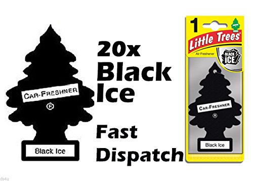ÁRBOL MÁGICO "LITTLE TREE" FRAGANCIA HIELO NEGRO AROMATIZANTE PARA COCHE *PAQUETE DE 20**