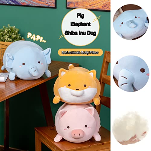 Elainren Super Fluffy Elephant Body Pillow Plush Blue Elephant Soft Stuffed Animals Toy Kawaii Anime Elephant Plushie Throw Pillow Decor Gifts For Xmas /17.7''(Only For Age 14+) #TOP5