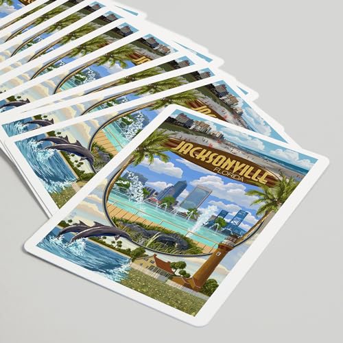 Baraja de 52 cartas tamaño póker Jacksonville Florida miniatura 5