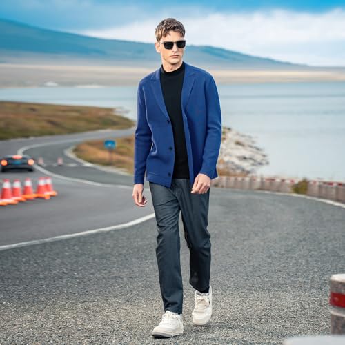Image of Men's Cardigan Sweater Button Front V-Neck Long Sleeve Knit Sweaters